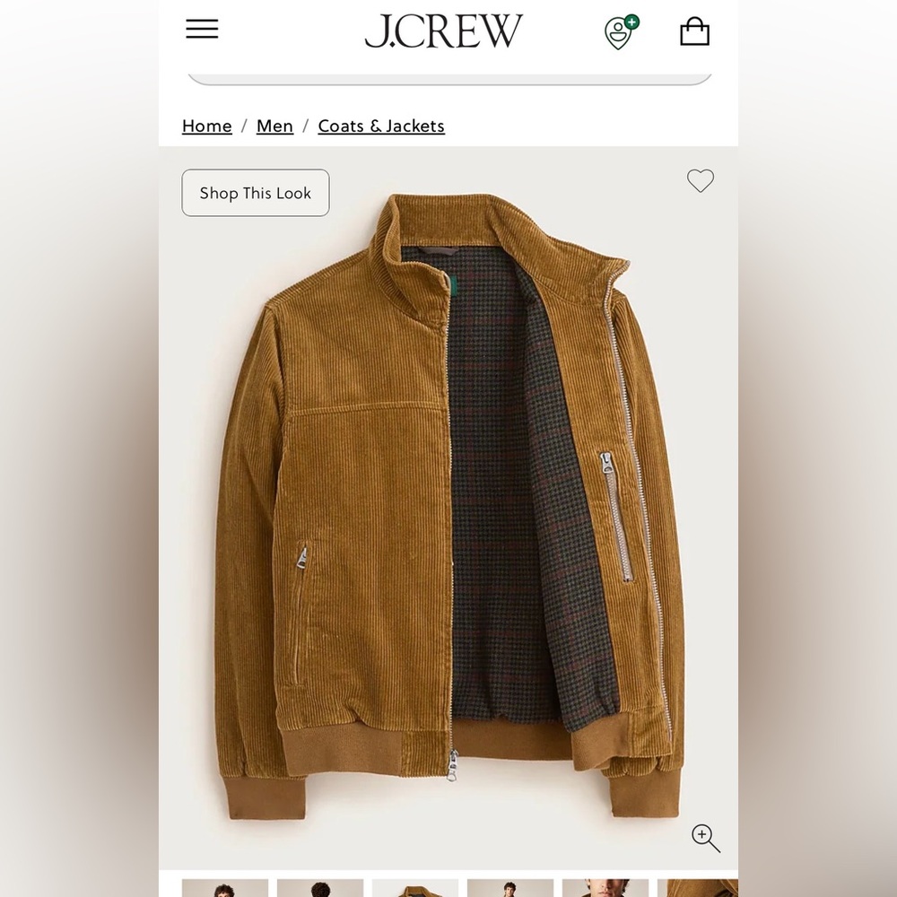 J. Crew Men's Corduroy Jacket in Tan - Picture 3 of 10